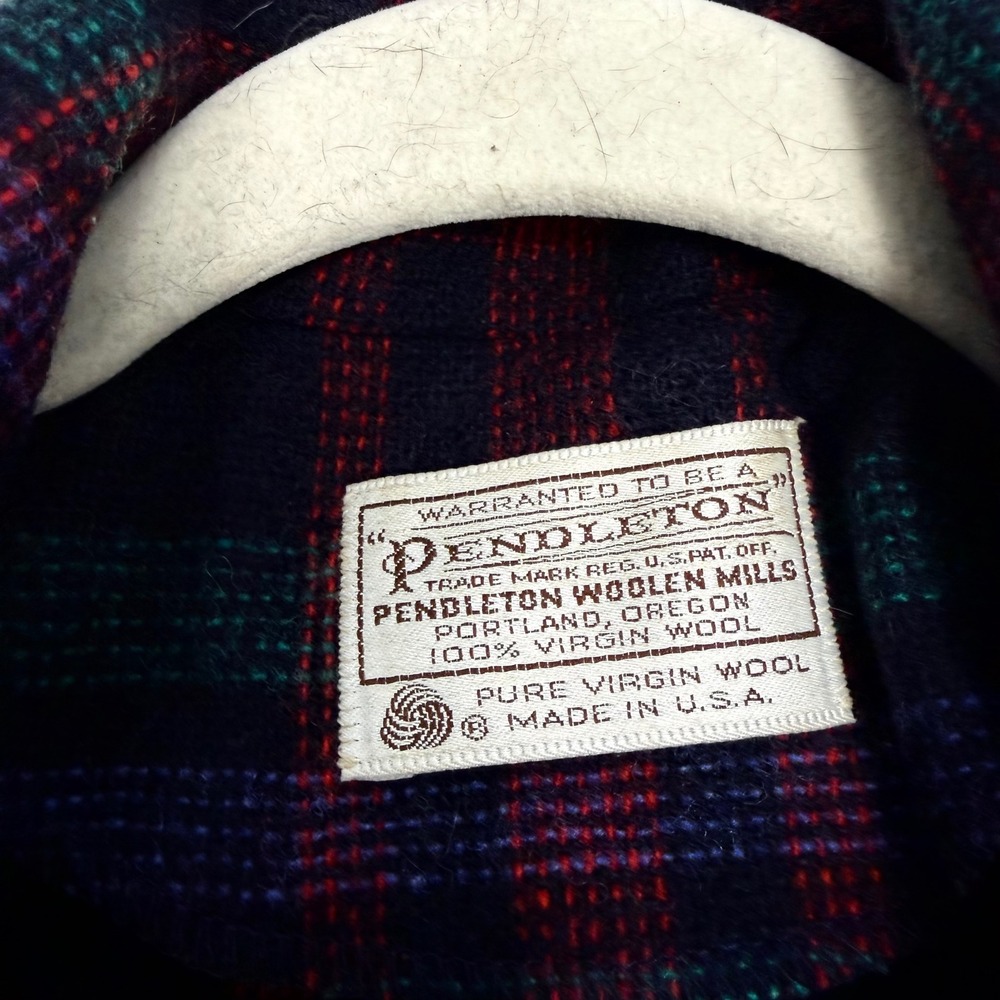 Pendleton Vintage Wool Plaid Jacket Shacket Red B… - image 4